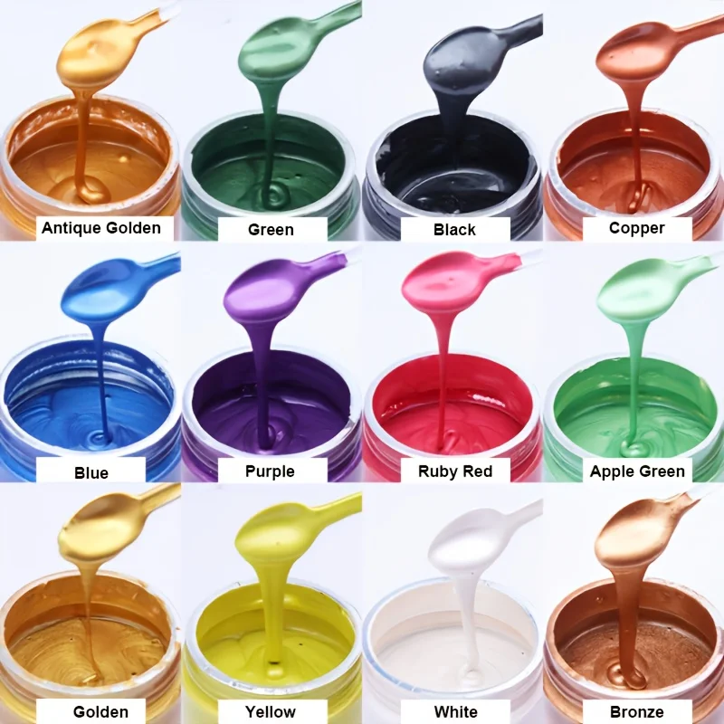 Epoxy Resin Mica Powder Pigment Paste, multipurpose DIY art and craft additives for epoxy resin creation, 50ml/1.69oz per bottle
