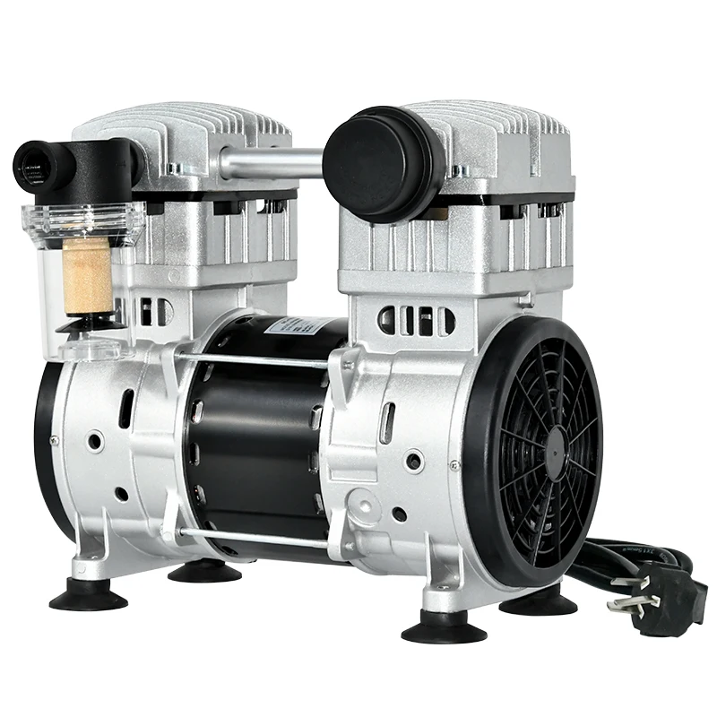 

220 В 1000 Вт 200 л/мин-90 кПа промышленный безмасляный сухой поршневой воздушный вакуумный насос высокого давления