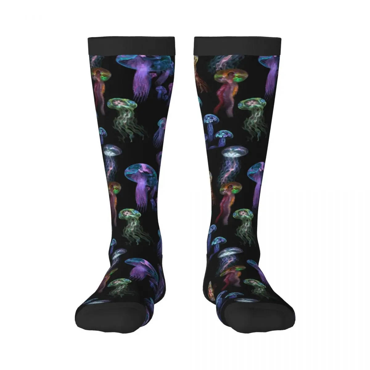 Unisex Socks Autumn Winter Jellyfish Colorful Long Socks Business Casual Harajuku Streetwear Sports Socks Sox