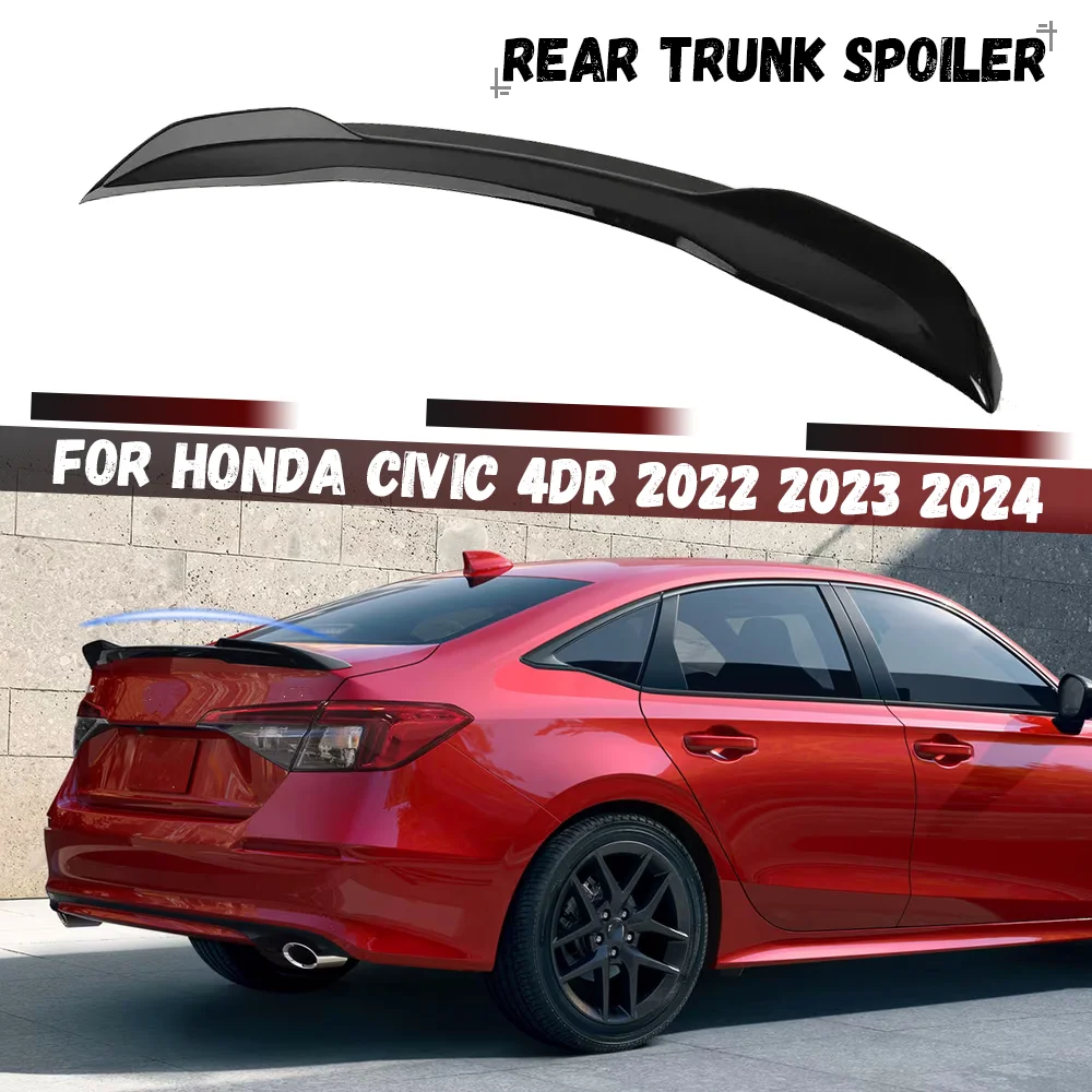 

Задний спойлер-антикрыло (накладка на крышку багажника) для Honda Civic 11-го поколения 4DR 2022 2023 2024, тюнинг-комплект для кузова