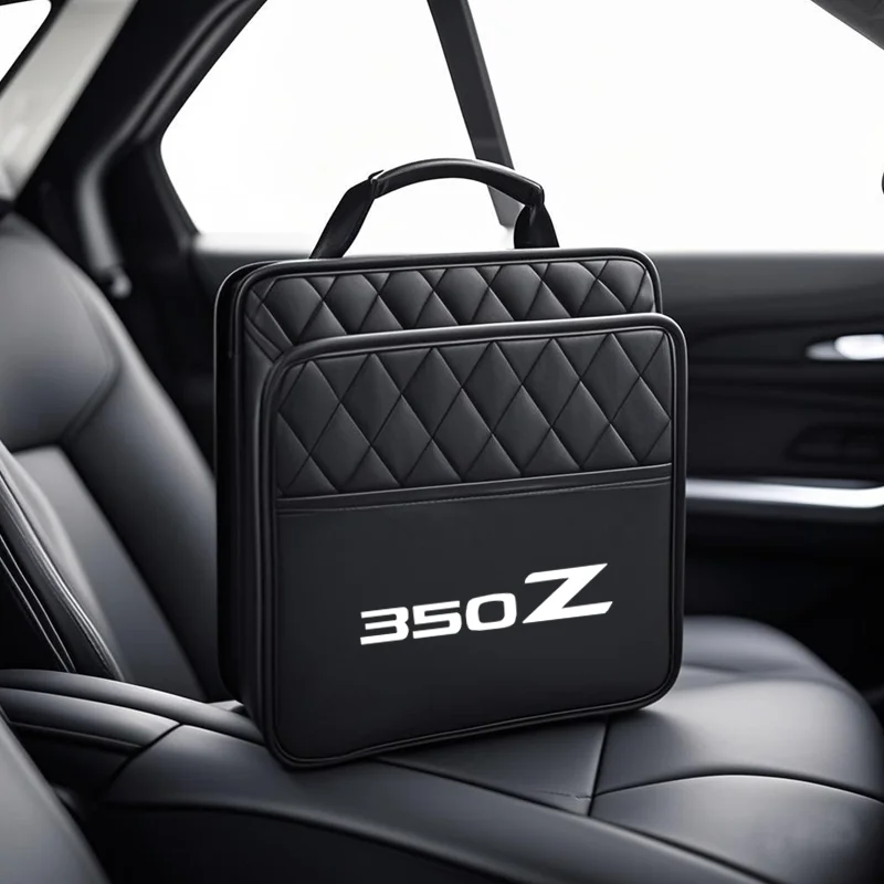 Car Backseat Organizer Multifunction PU Leather Interior Storage Bag For Nissan 350Z 2003 2004 2005 2006 2007 2008 2009