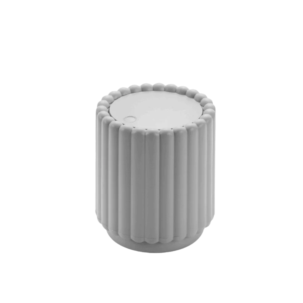 Press Open Lid Desktop Trash Can Non-slip Large Opening Garbage Bin Plastic Sunflower Shape Storage Bucket For Home Office