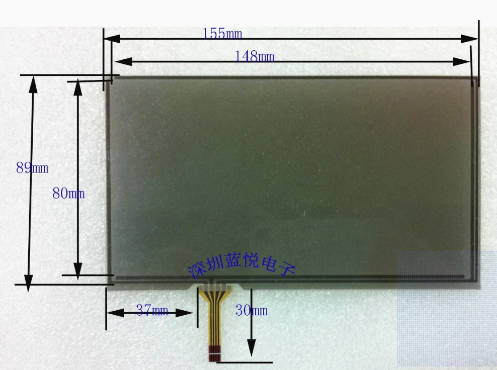 6.2-inch four wire resistive touch screen 155 * 89 black screen anti reflective handwriting screen industrial control touch scre