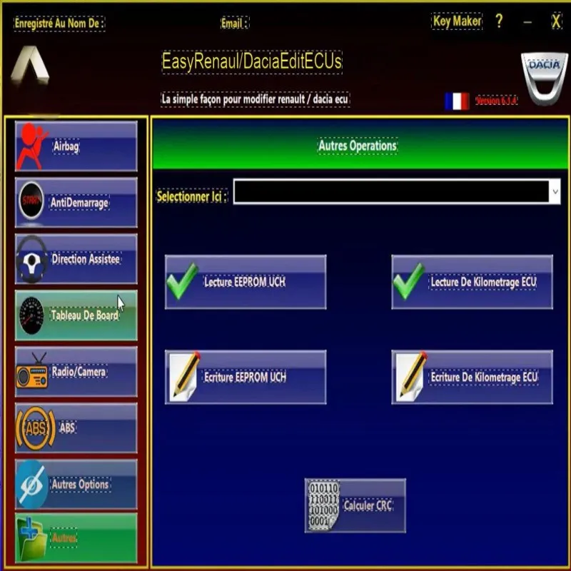 2025 Easy Ren/ault 6.1.4 Software for Renaul ECU Programmer Clear Crash Airbag Card Keys UCH Cleaner WORK with OBDLink Renolink