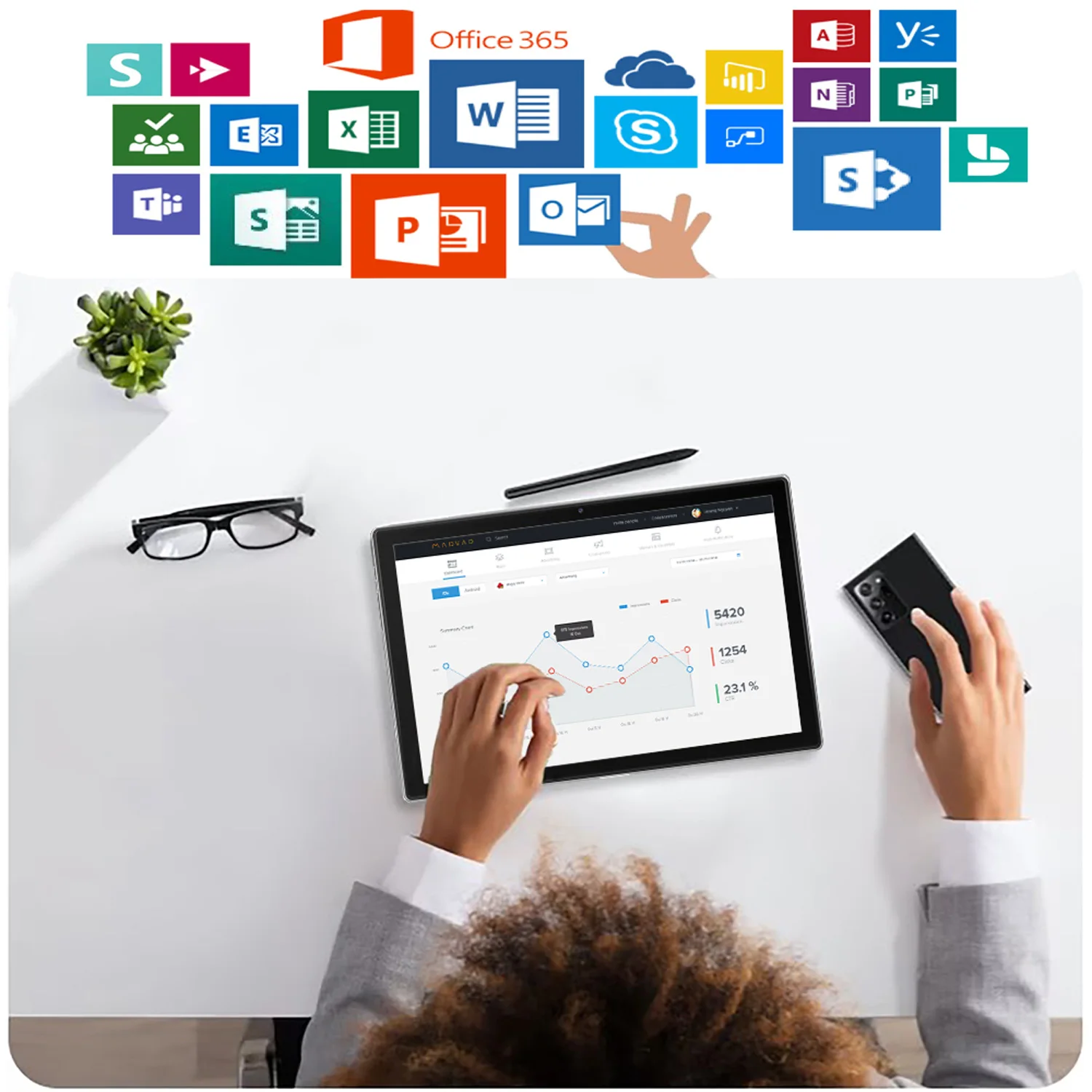 Tablet Android 5G Baru 10.1 Inci Octa Core RAM 8GB ROM 256GB Dual SIM AI Speed-up Tablet PC Google Play Metal Slim 6000mAh