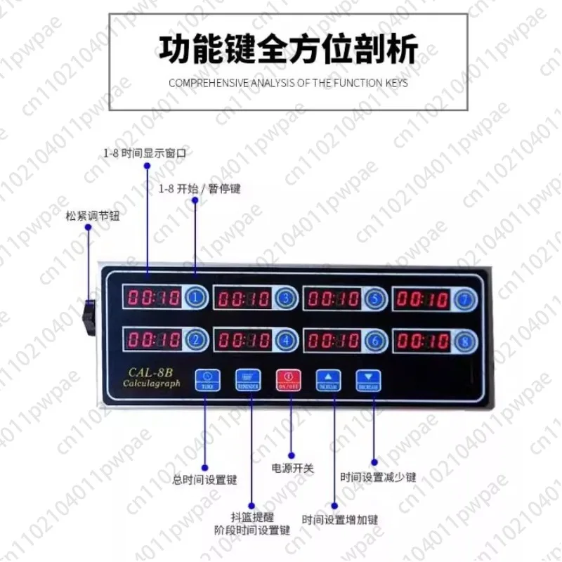 Commercial Kitchen 6, 8, and 12-channel Timers, Stainless Steel Reminders, Baking Timers, Hamburger and Fried Chicken Timers