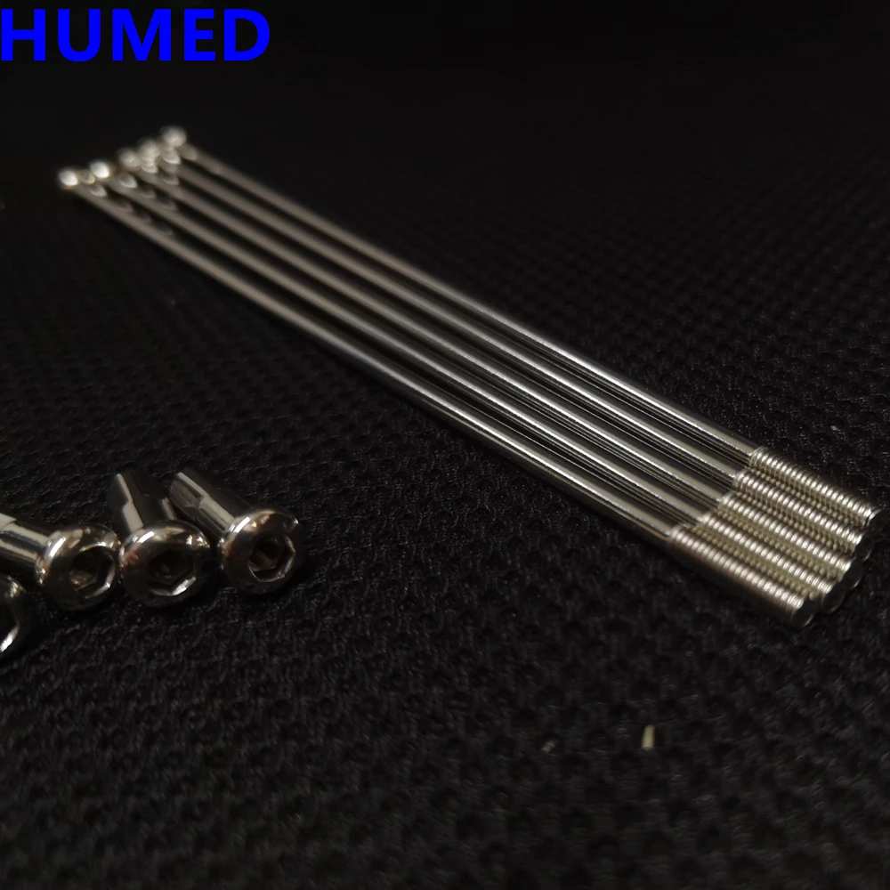 10pcs/lot Straight Motorcycle Spokes Diameter 3.5mm 304 Stainless Steel  Round Body Straight Pull E-Motocross Wheel Spokes