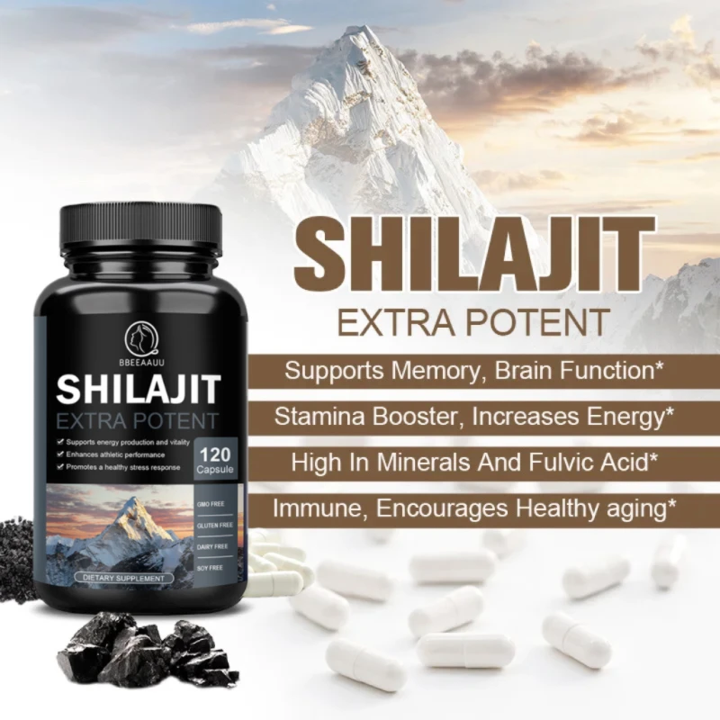 24 Hours Free Delivery Shipping Shilajit Original Capsule Brain and Memory Health Stamina and Energy Booster Men Only Men Health