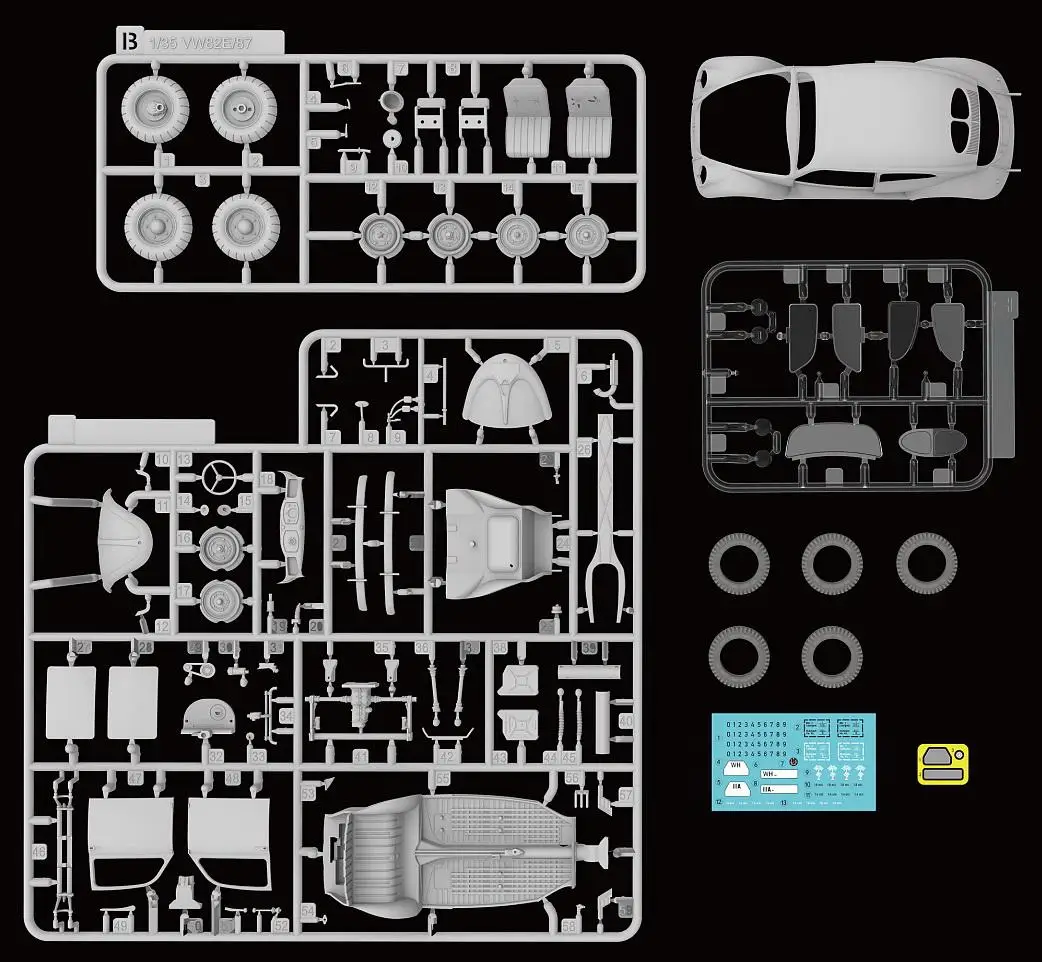 Lúa Mạch Đen Mô Hình Trường Năm 1/35 Đức Nhân Viên Xe Loại 82E Nhựa RFM5023 Bộ Mô Hình