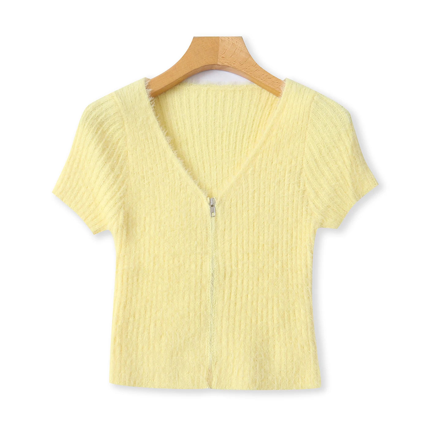 

Faionable ort Sve Camere свитер V-Ne на молнии открытый кардиган женский осенний новый антивозрастной бренд Empr Polya