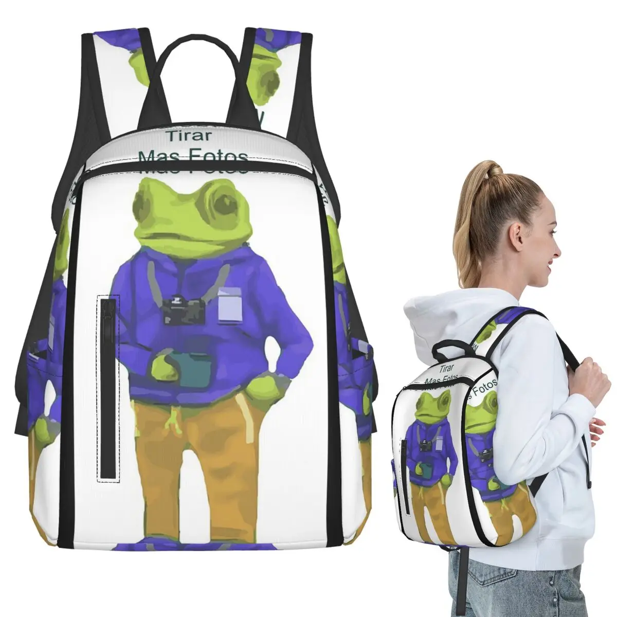 Bad Bunny DTMF Debi Tirar Mas Fotos (4) Backpack Student BookBag Boys Girls School Bag Laptop Shoulder Bags Men Women