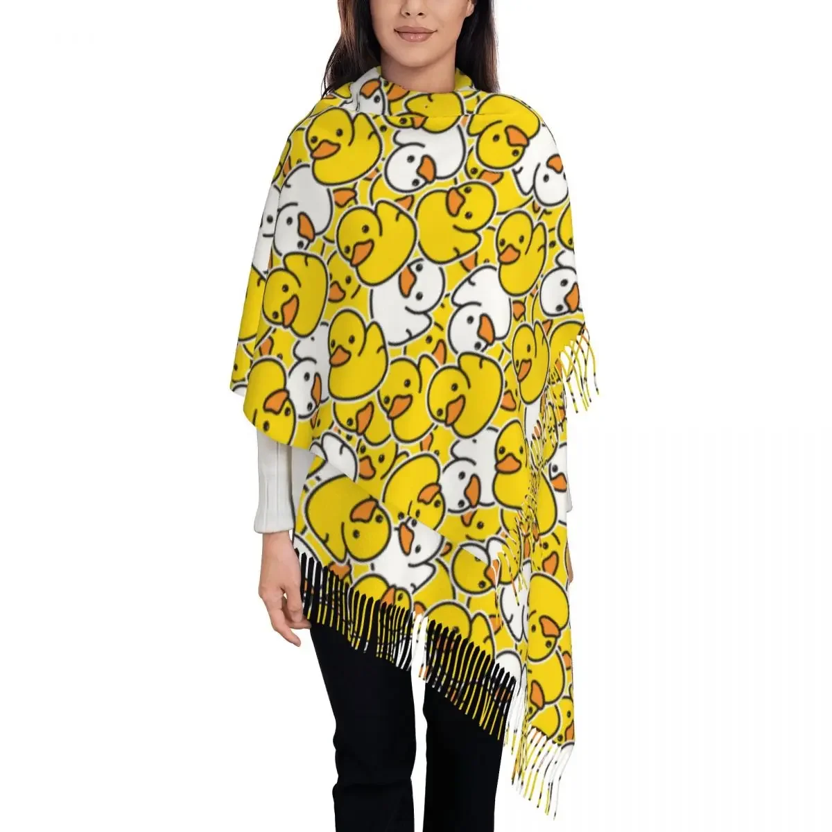 

Cute Duck Pattern Ducky Cartoon Scarf for Women Winter Fall Pashmina Shawl Wrap Animal Large Shawl Scarf for Daily Wear