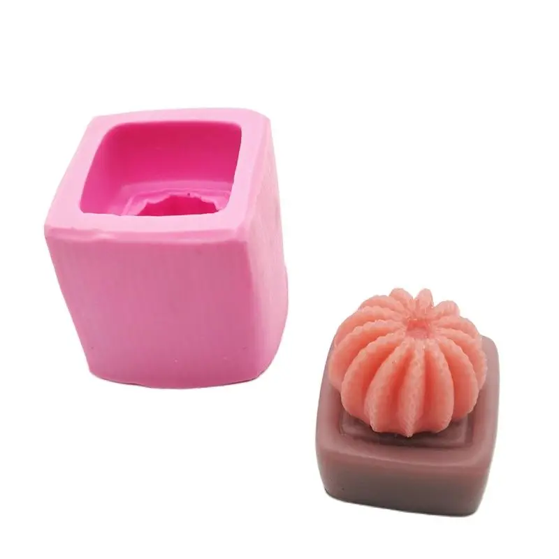 

DIY Vase Cactus Candle Silicone Molds Fondant Cake Decorating Baking Tools Soap Clay Mold Gum Paste Chocolate Moulds K877
