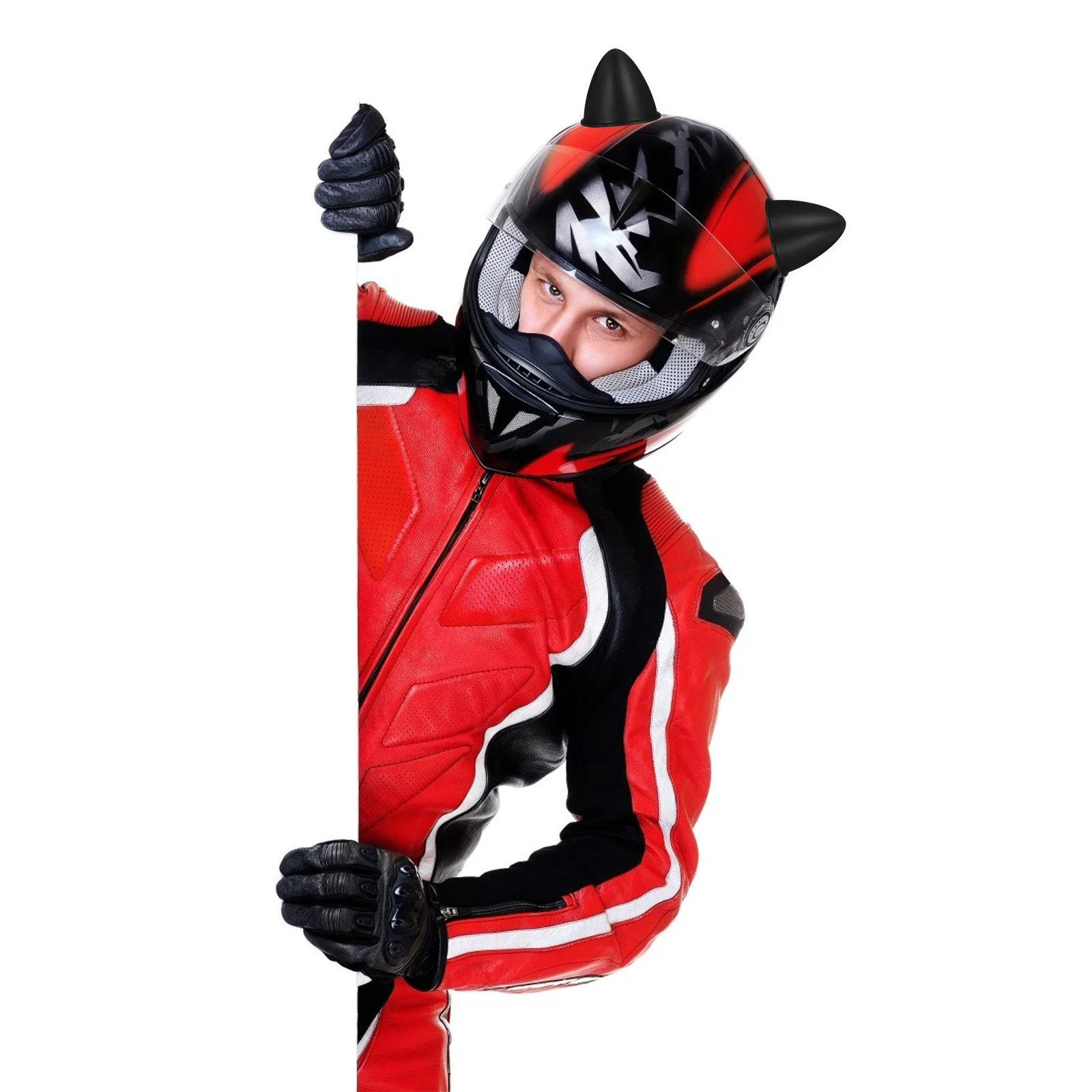 

2 шт., украшение с кошачьими ушками для мотоцикла, ТПУ, украшение для ушей животного, байкерский аксессуар, декор, украшение для верховой езды