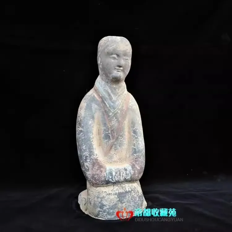 Antique Chinease Han Dynasty  pottery character statue /sculpture,Handicrafts,best collection&adornment, Free shipping