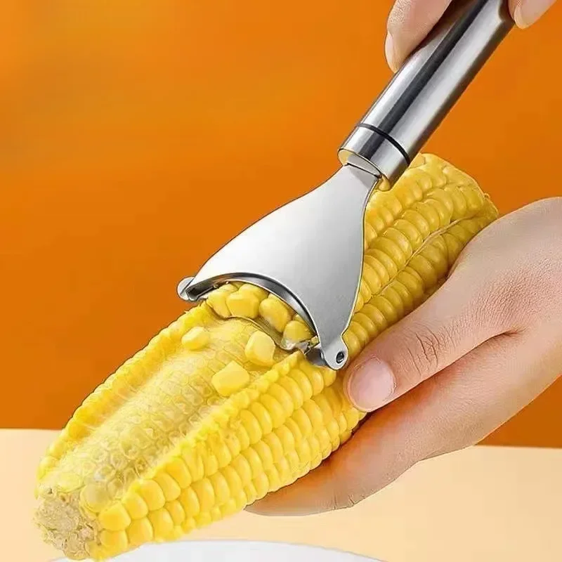 

Corn Stripper Stainless Steel Manual Corn Planer Cob Stripper Reusable Corn Peeler Thresher Kitchen Fruit Vegetable Gadget Tool