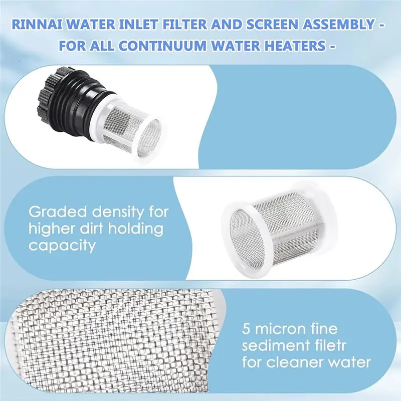 SOFT-Water Heater Filter Water Heater Filter For Rinna Inlet Screen Assembly Replacement Parts