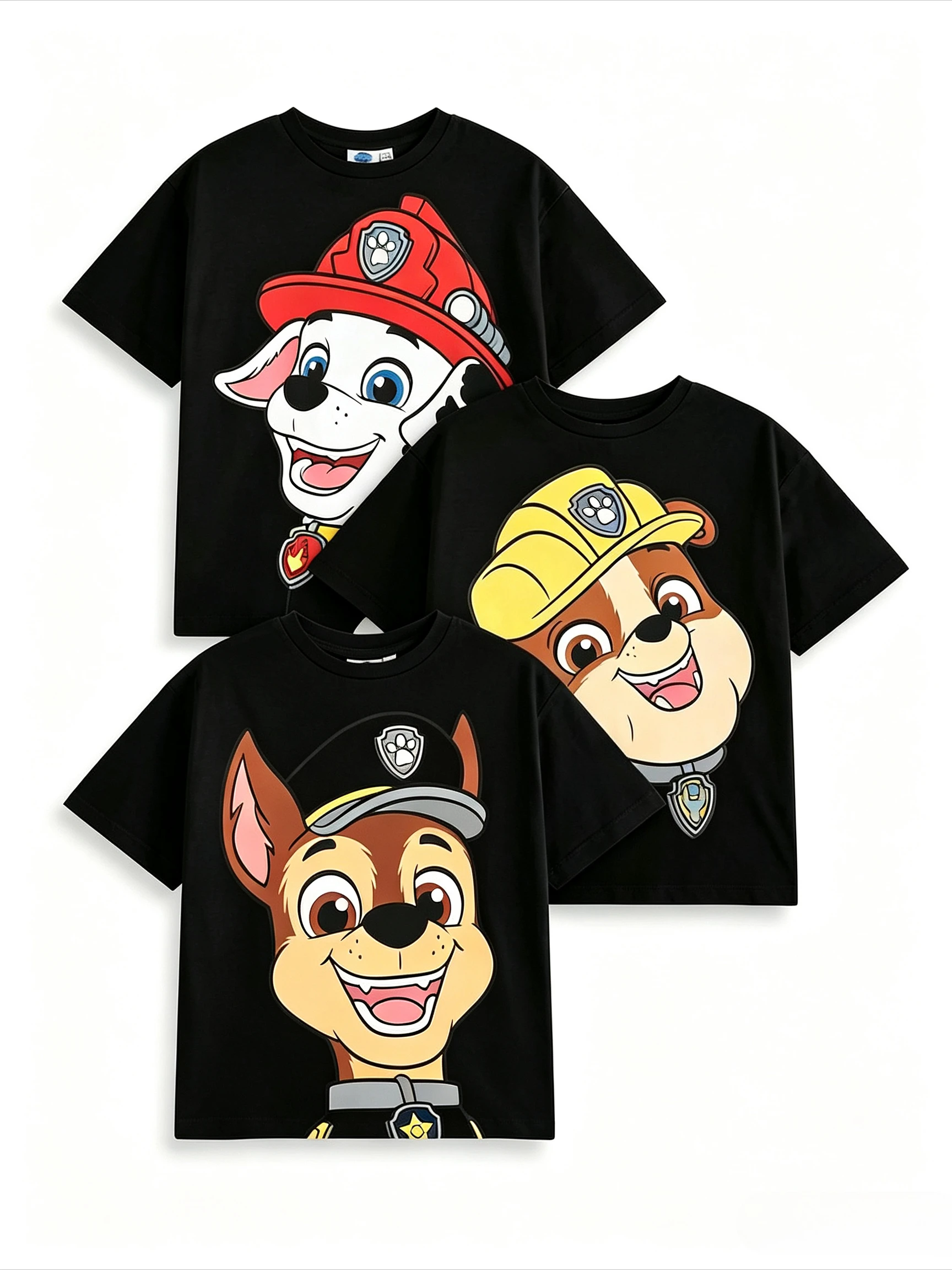 PAW Patrol The Playful Outdoors Kids T‑Shirt Cartoon Dog Team Print Boys Girls Short Sleeve O‑Neck Casual Children Tops
