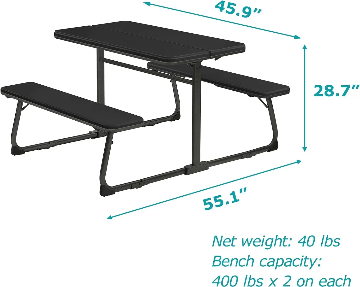 Maarch Folding Picnic Table with Benches,Portable Picnic Table Foldable,Collapsible Camping Picnic Table with Seats for Outdoors