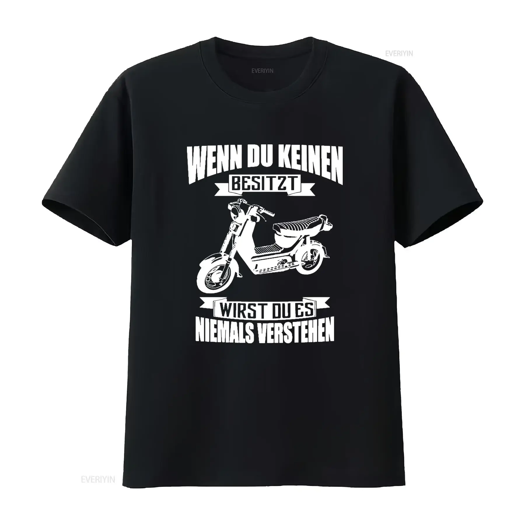 Seltenes „Wenn Du Keinen Besitzt“ Sr50 Simson Moped Roller Streetwear T-Shirt Einzigartiges Motorrad-Design Vintage Washed Stretched