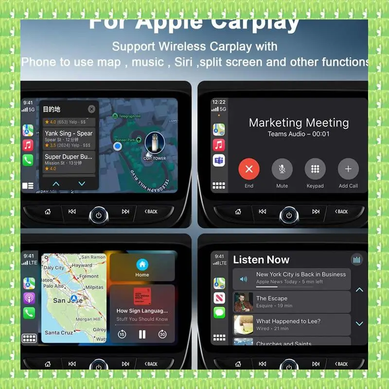 

Wireless Carplay Adapter, Plug & Play Easy Use Carplay Dongle Wired Carplay To Wireless Adapter Replacement Accessories