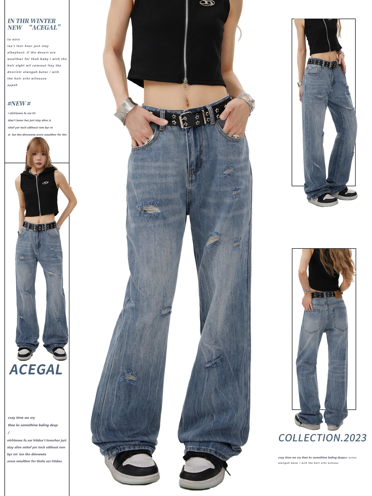 

Американские джинсы-клеш с микро-расклешением для мужчин и женщин, свободные прямые брюки в уличном стиле, повседневные длинные брюки с широкими штанинами