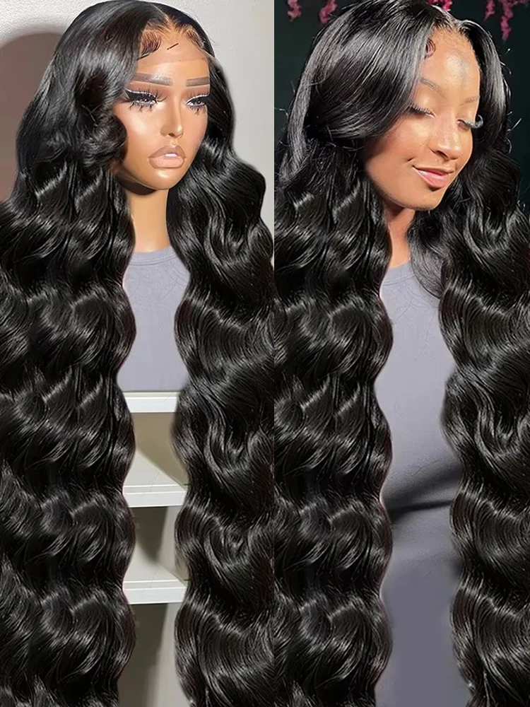 

40 46 Inch 13x6 Hd Lace Frontal Wigs 220 Density 13x4 360 Lace Front Body Wave Human Hair Wigs Brazilian Glueless Wig Preplucked