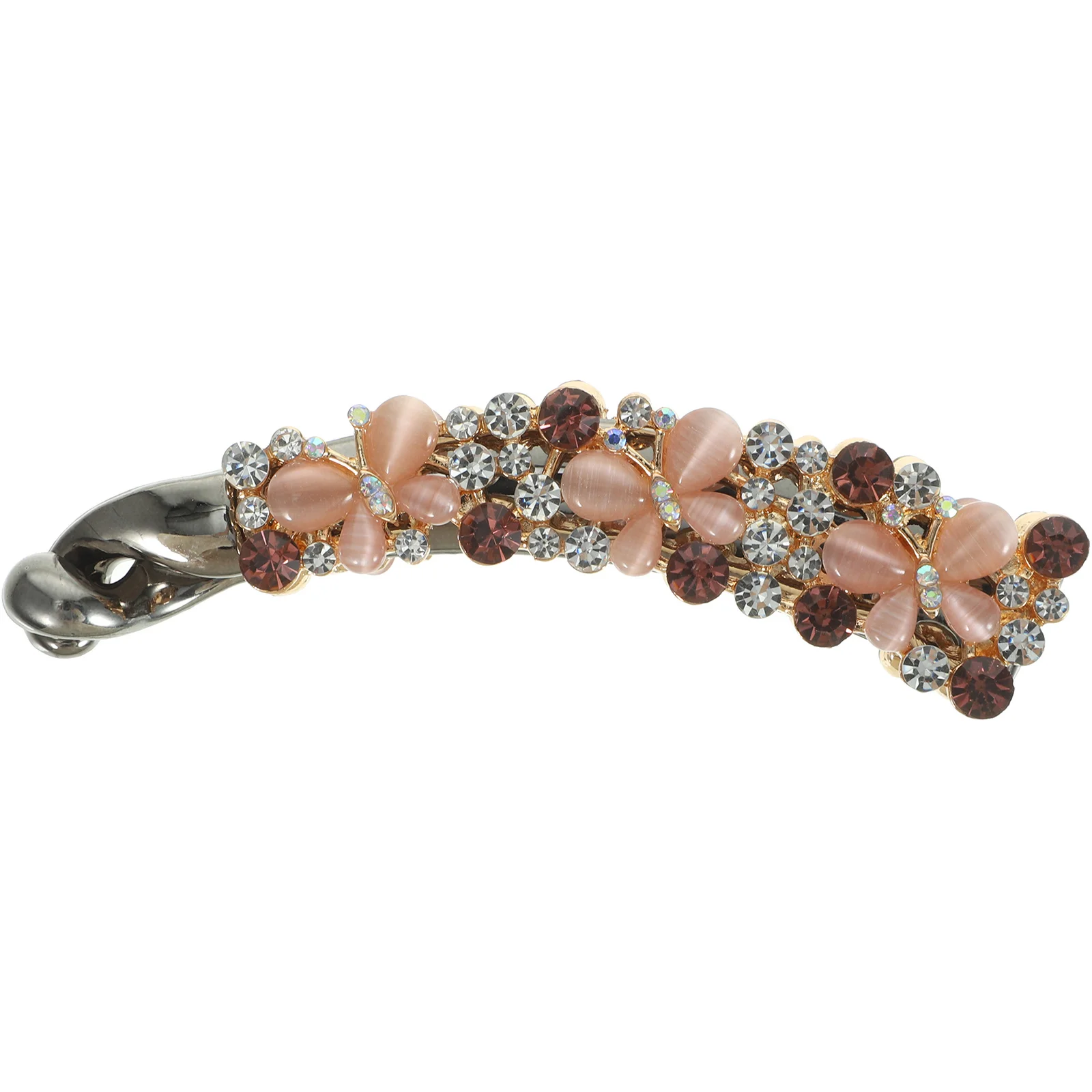 

Vintage Rhinestone Banana Clip Hair Accessories for Women Eye Catching Styling Tool Party Wear Rhinestone Banana Clip