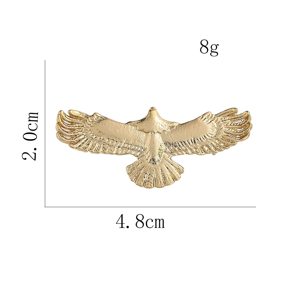 Vintage Eagle Brooch Alloy Bird Pin Costume Accessories Party Holiday Suit Decoration Shooting Props Crafts Badge Supplies