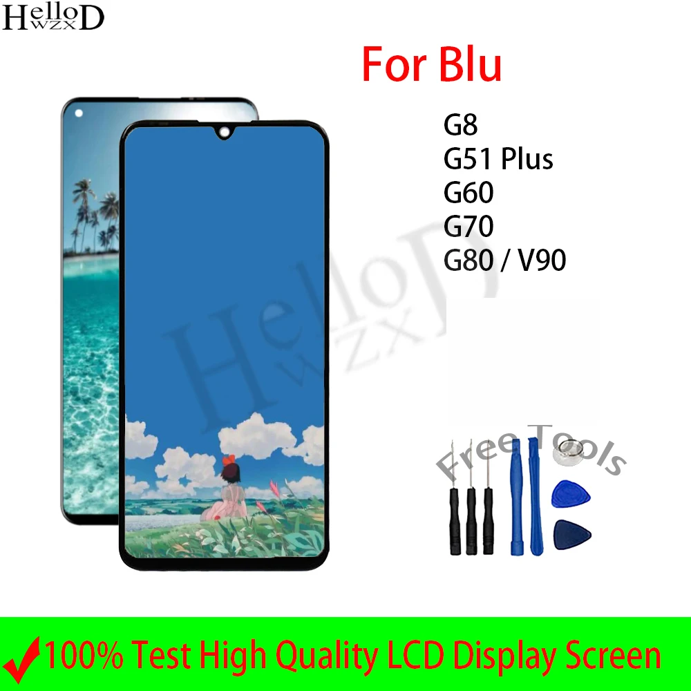 LCD Display Screen For Blu G8 G51 Plus G60 G70 G80 V90 LCD Display Touch Screen Digitizer Assembly Replacement