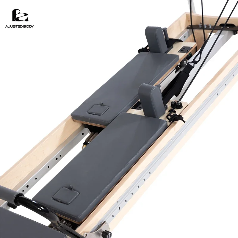 Deren Pilates EquipmentNew Pilates Movement Wooden Reformer Fitness Yoga Equipment Core Bed Maple Double Slide Half Tower Pilate