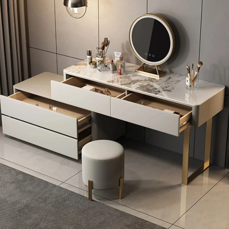 

Mirror Professional Dressing Table Makeup Stool Drawer Mirrors Dressers Luxury Modern Coiffeuse De ChambreBedroom Furniture