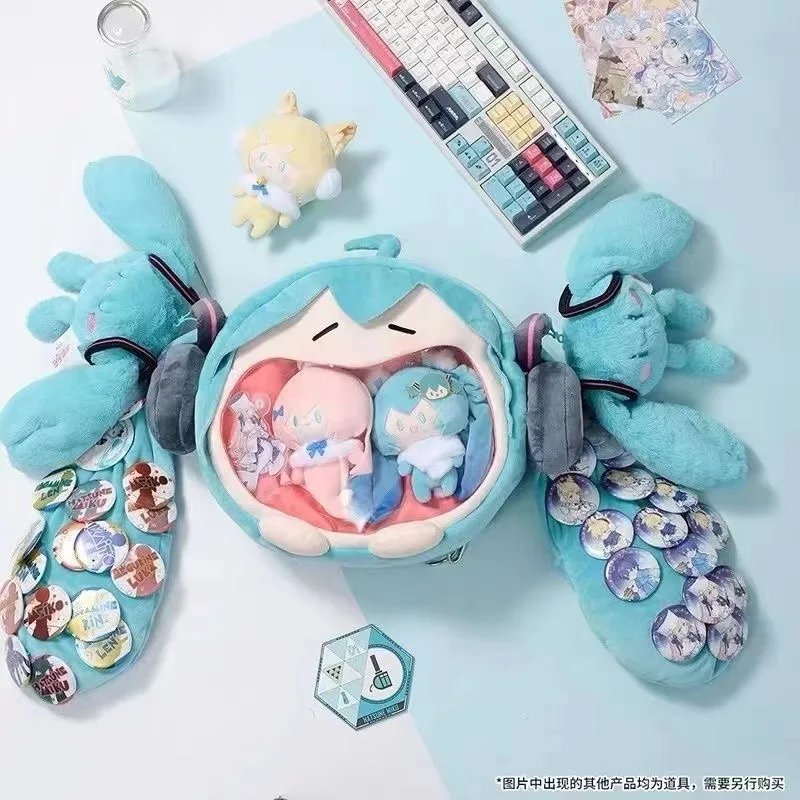 Anime Hatsune Miku Cosplay Plush Backpack Ita Bag Women Bag Shool Student Men Velvet Shoulder Bag Girl Gift