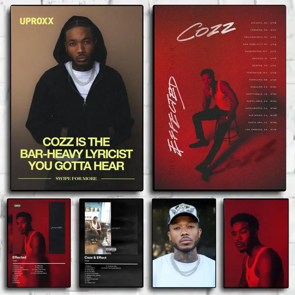 Famous Rapper C-Cozz Poster Modern Minimalist Wall Art Prints for Bedroom Living Room Aesthetic Contemporary Decor Gift