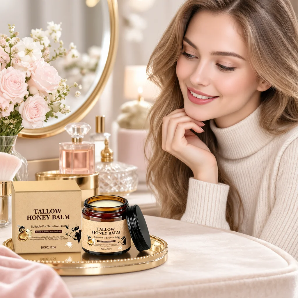 Tallow Honey Balm Even Skin Tone Deep Hydration For Woman And Man Korea All Skin Types With Collagen Facial Moisturizing Creams