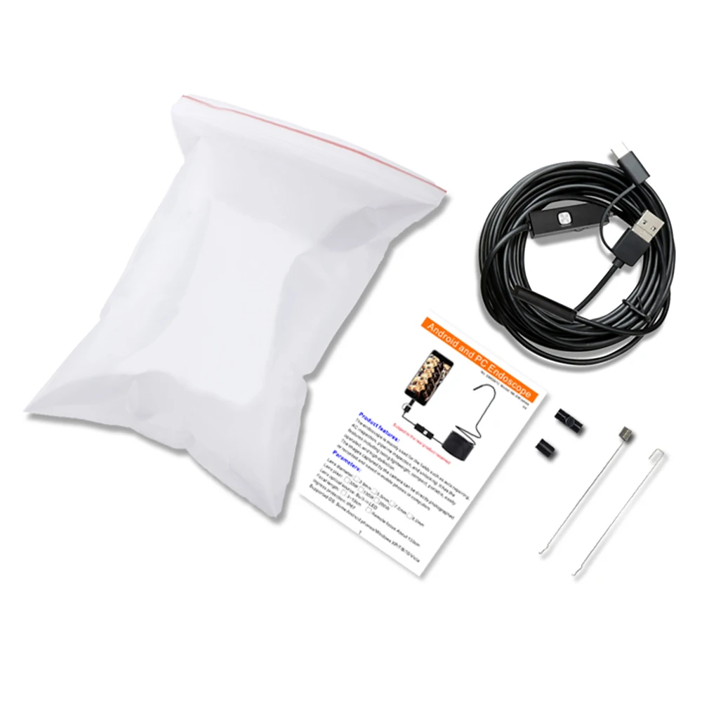2M/5M Borescope Camera Endoscope 0.3MP Endoscope 3 in 1 Endoscope with Adjustable LEDs