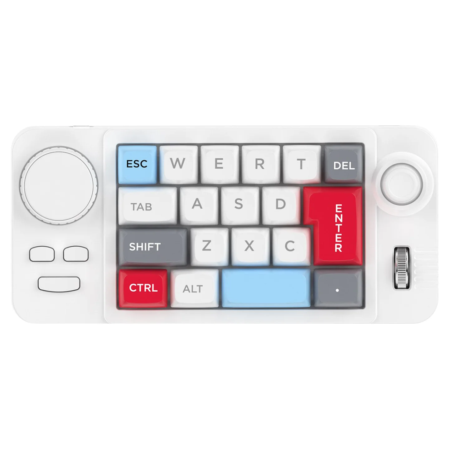 Macro-programming gaming keypad, multifunctional joystick knob, colorful lighting effects