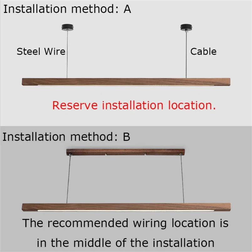 Nordic Wood włoska lampa wisząca do kuchni jadalnia wyspa gabinet lampa wisząca do biura, długa żyrandole sufitowe drewniana