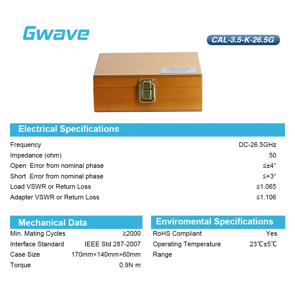 High Frequency 3.5mm Female Open Short Load Adapter 50 Ohm Calibration Kit DC 26.5 GHz RF VNA Vector Network Analyzer RoHS