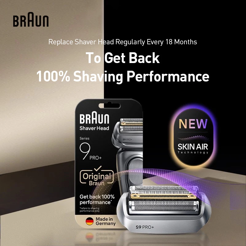Braun 96M Shaver Head compatible S9 PRO and S9 PRO+ shavers  as a gift Genuine original  Sharp gentle on skin tackles stubble
