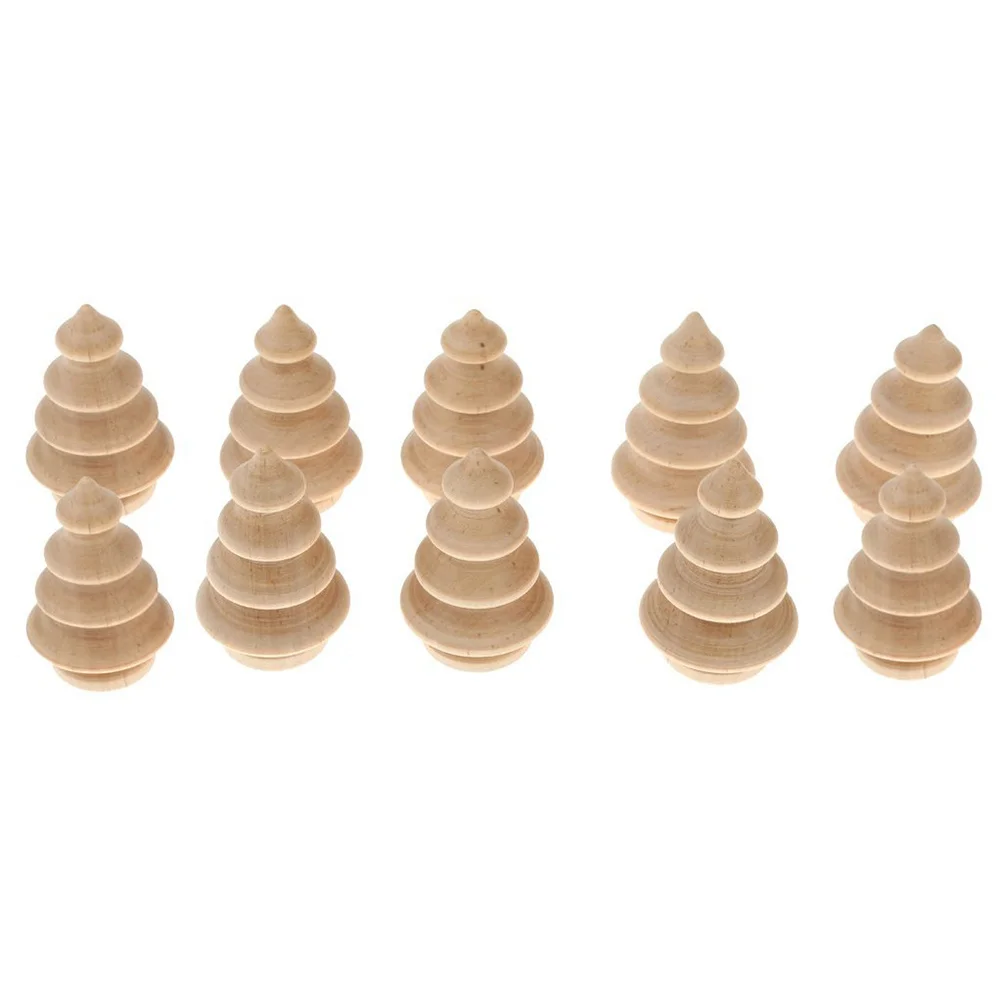 

20 Pcs Wedding Wooden Christmas Tree Ornament Cutout Bamboo Ornaments DIY Cake Topper for Party