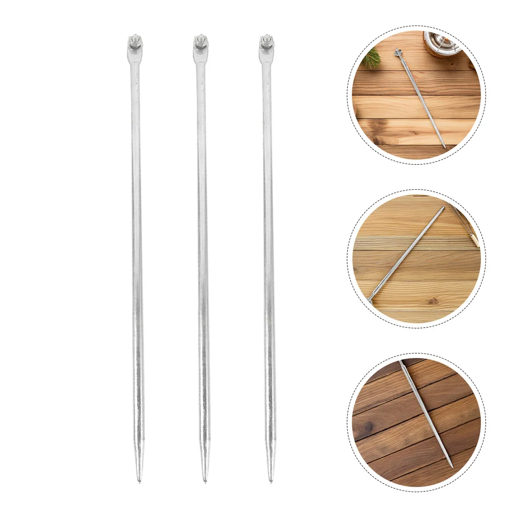 

3Pcs Earth Rod 50Cm Solid Iron Grounding Rod for House Earthing Protection Residential Industrial Electrical System Ground Pole