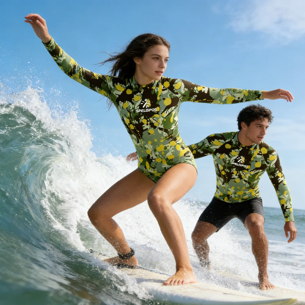 

Men's and Women's Rash Guard Long Sleeves UPF 50+ UV Sun Protection Quick Drying Swim Surfing Shirts for Surfing and All Outdoor