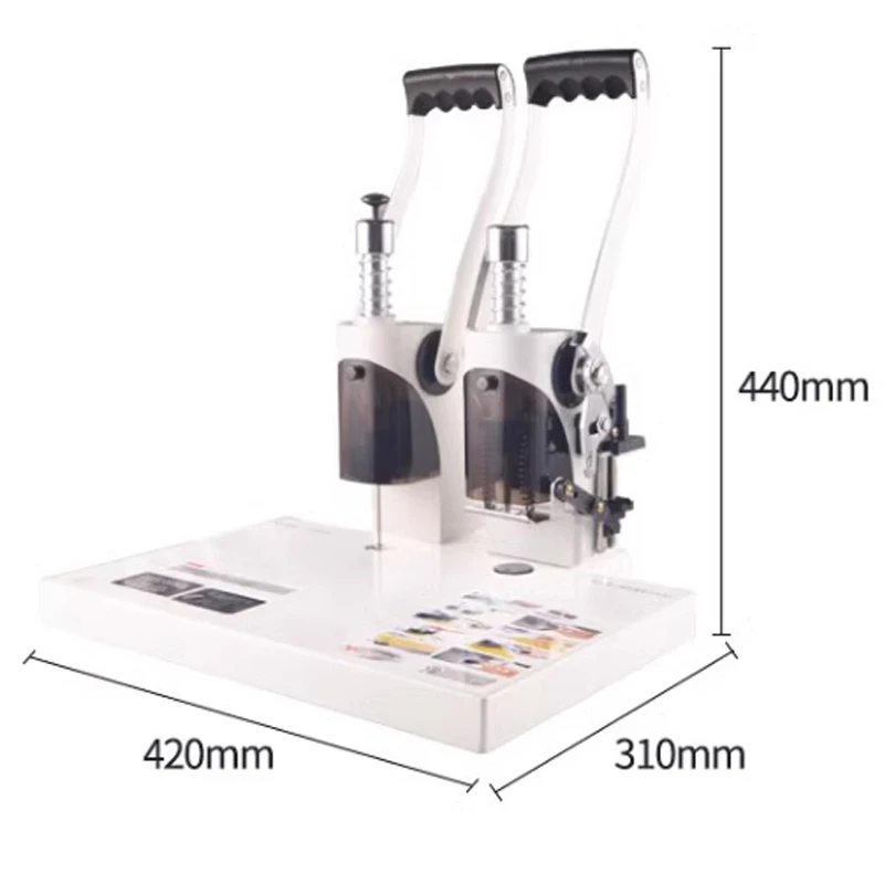 Imagem -03 - Totalmente Automático Aquecimento Elétrico Cola Vinculativo Mach Máquina de Encadernação Máquina de Perfuração Manual Escritório Hot Melt Rebitação Tubo