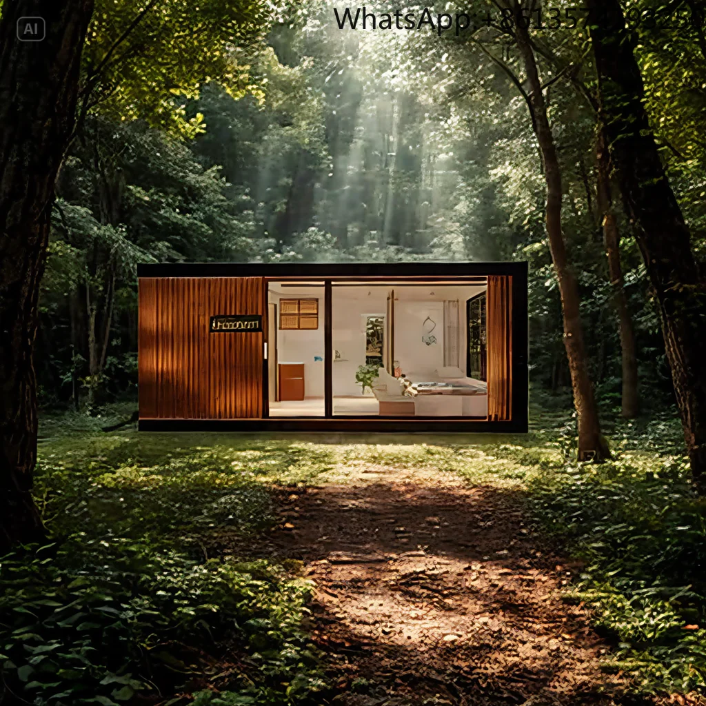 Casa Contenedor Prefabricada de 20 Pies Lista para Enviar, Precio de Casa Prefabricada con Cocina, Casa Modular Plegable