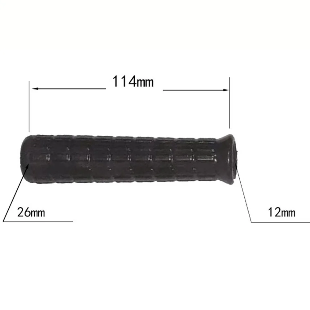 Wheelbarrow Handle Rubber Handle Cover Weatherproof 4pcs Anti-skid Black Replacement Round Tube Shock Absorption