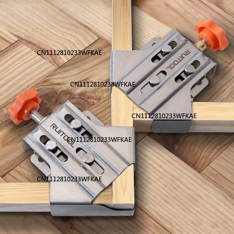 Stainless steel right angle clamp woodworking splicing quick clip positioner 90 degree fixing tool