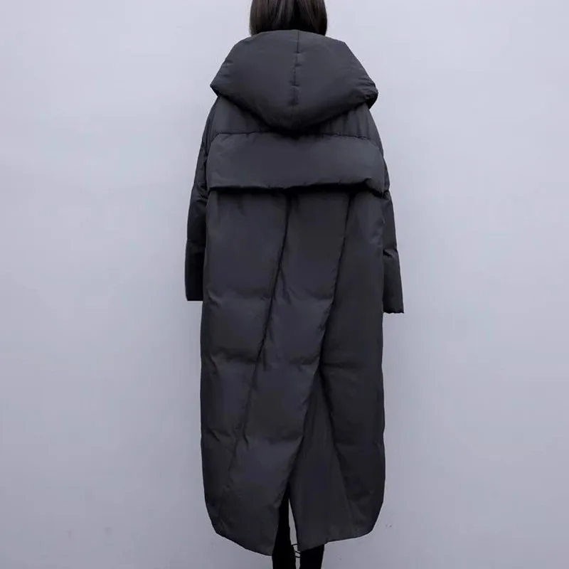 Korean Loose Plus Size Mid-Length Cotton-Padded Jacket Fashion Thicke Warm Parka Winter New Down Cotton Jacket Women's Overcoat