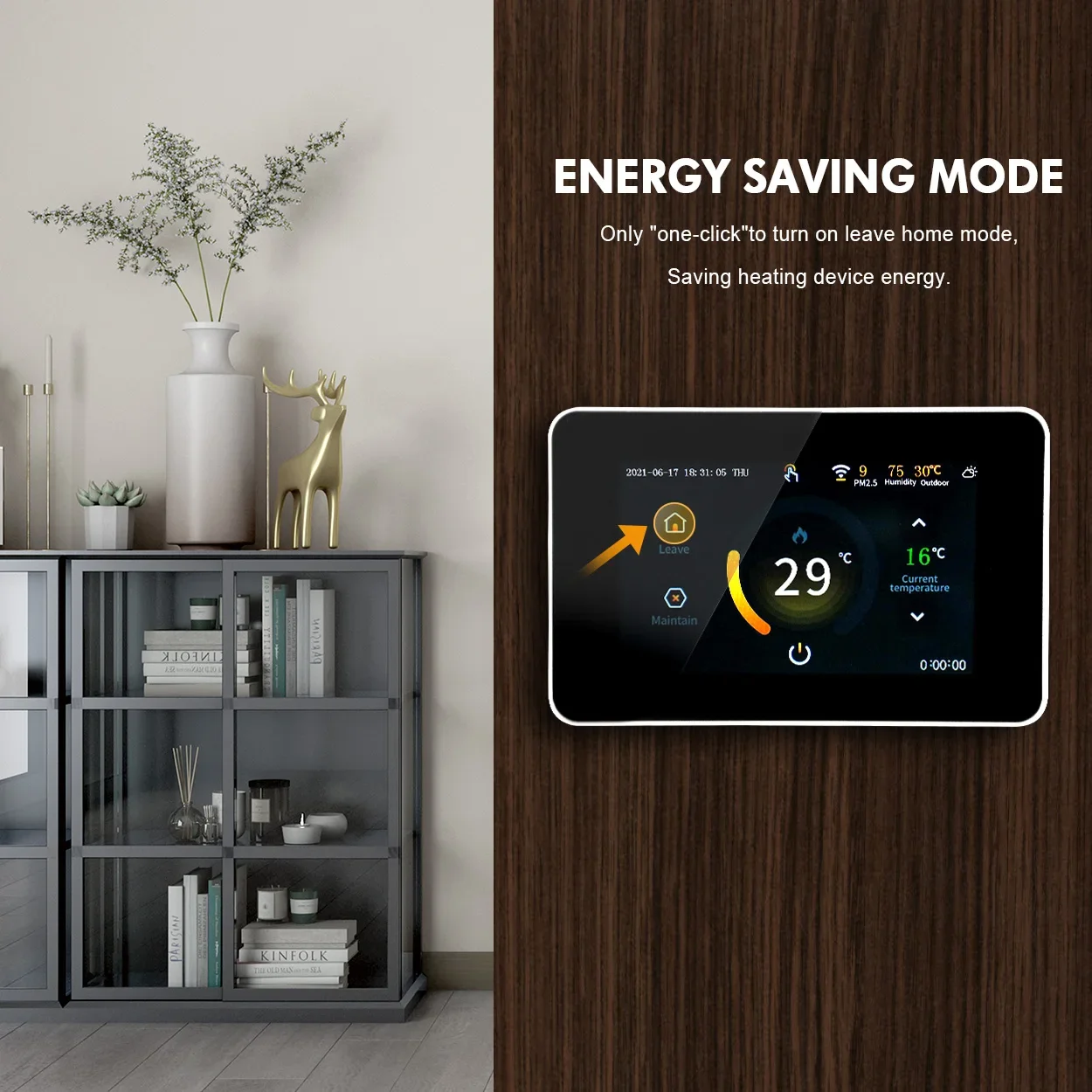 Grande termostato inteligente programável do WIFI do sistema HVAC da tela de toque de Digitas