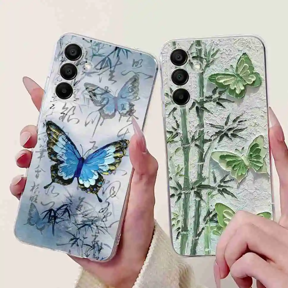 サムスンギャラクシー A16 5 グラムケース SM-A166B 人気の塗装バックカバーソフトシリコーン電話ケースサムスン A 16 A16 5 グラム TPU Fundas